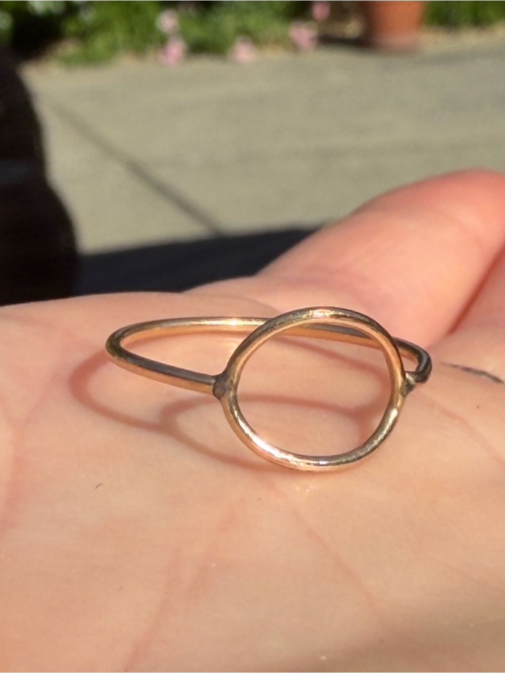 Gold fill circle ring